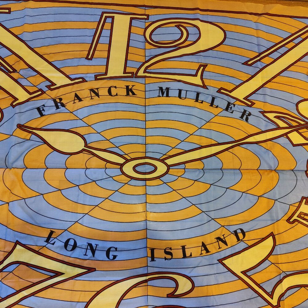 NEW Franck Muller Geneve Geneva Watchmaker Clock Pattern Silk Scarf with box